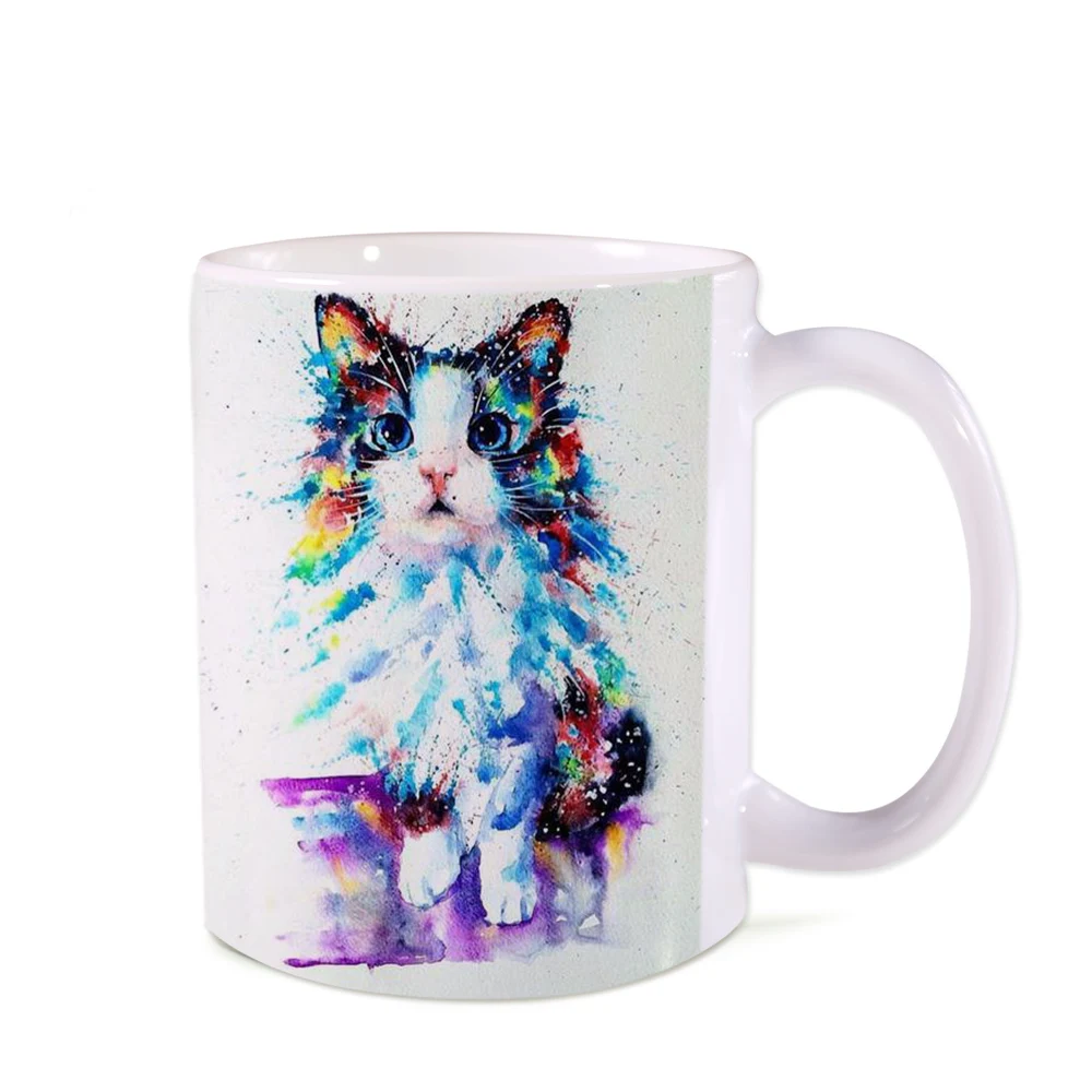 Factory wholesale unicorn Mugs 350 ML Coffee Mug Cat Cups chat Funny