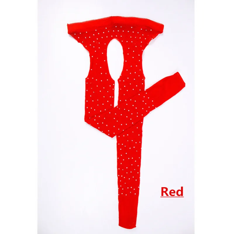 Блестящие сексуальные колготки, женское эротическое белье, пикантные сетчатые колготки, ажурные чулки с открытой промежностью, сексуальные Чулочные изделия для танцев на шесте - Цвет: Style 3 Red