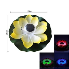 28 см Искусственный лотос лампа красочные плавающие Цветочные лампы воды плавательный бассейн желая светильник фонари вечерние Декор