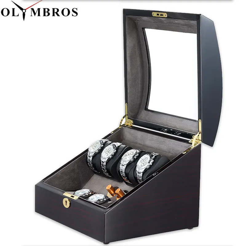 

Automatic Watch Winders Box Holder,EU/US/AU/UK Type Automatic Mechanical Watch Box With Wooden Case High Gloss Piano Paint