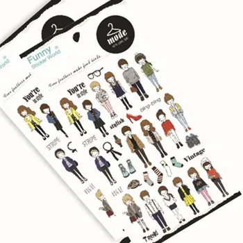 

New 1 pcs/set cute mode friend style PVC sticker Scrapbooking Decoration label Wholesale