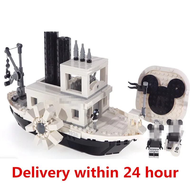 

Steamboat willie Legoinglys 10262 New Wowpa Creator Expert Bricks Model Building kits Educational Toys
