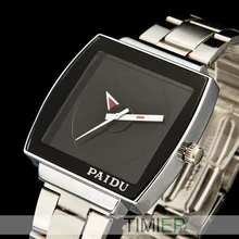Nouveau Noir En Acier Inoxydable Montre À Quartz Hommes de Montre de mode style