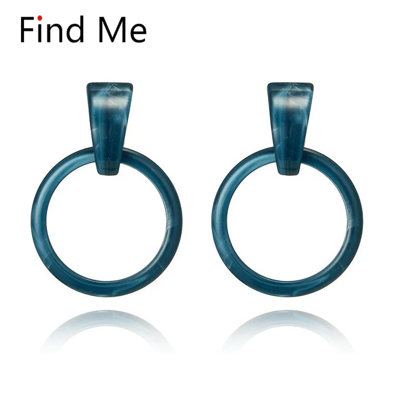 

Find Me 2019 new high-grade Fashion big circle Drop Earrings For Women Jewelry Brand geometric resin Dangle Earrings wholesale