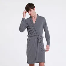 Плюс Размеры Для мужчин или Для женщин Повседневное дышащий Модальные Для ванной Халаты Lounge Домашняя одежда, ночное белье Комплект Для Мужчин's Для ванной Халат наборы M18301