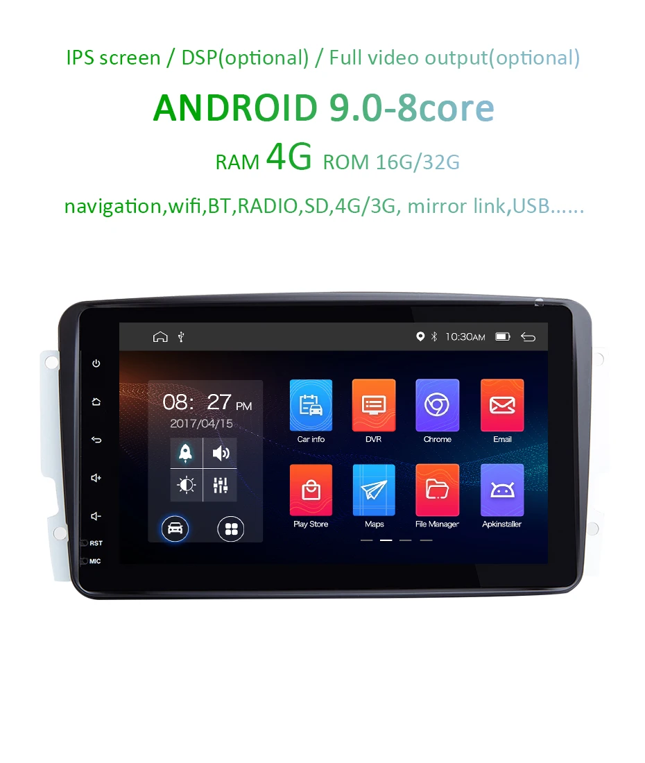 " ips DSP Android 9,0 4G 64G Автомобильный dvd-плеер для Benz W209 W203 W168 W463 W163 M ML Viano W639 Vito Vaneo E-W210 gps Мультимедиа