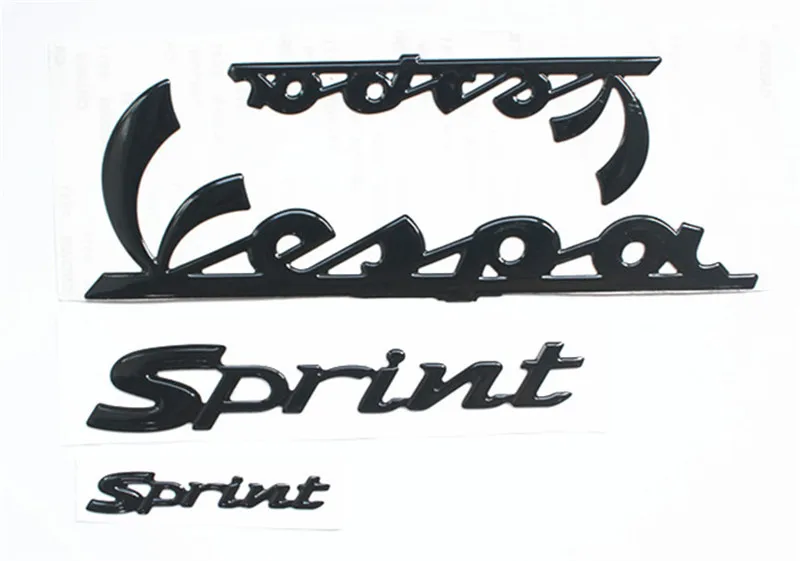 3D черная наклейка подходит для Vespa Sprint