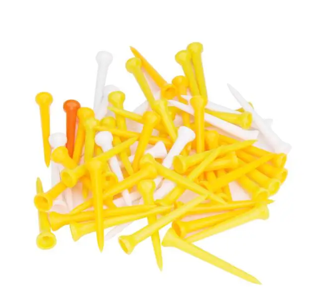 

100Pcs 70mm Double-deck Golf Tee Mixed Color Plastic Golf Ball Tees Fashion Casuao Sport Accessories