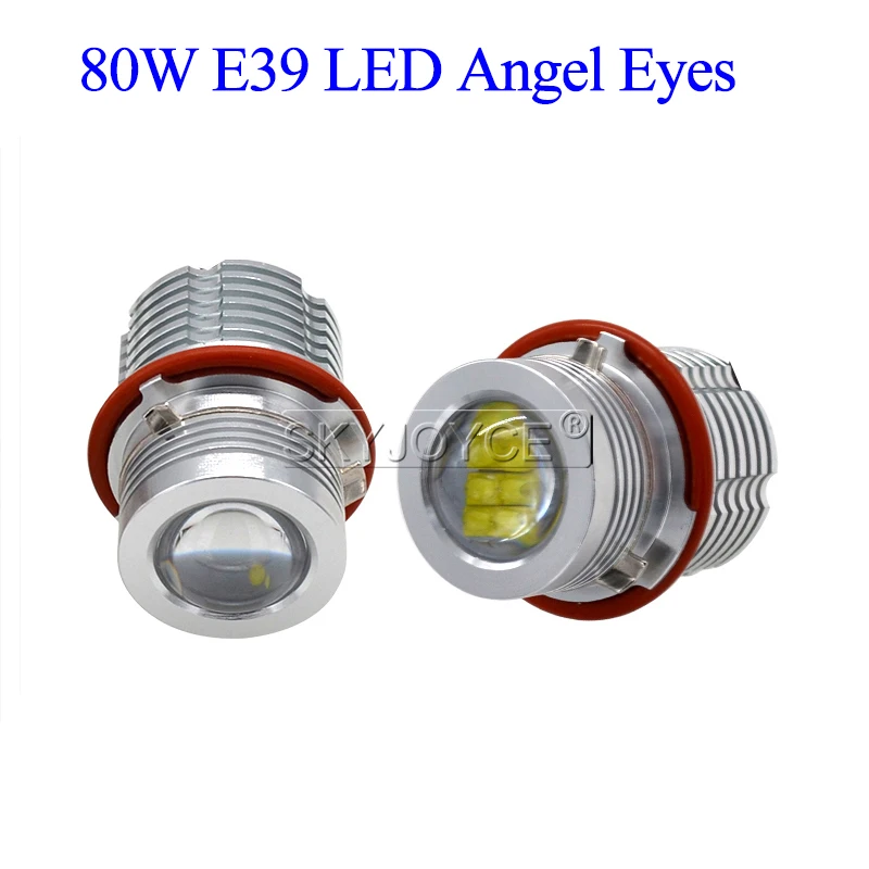 SKYJOYCE Car Styling 280W 160W 6500K White E39 LED Angle Eyes For E39 E61 E63 E65 E53 E83 X3 E87 X5 Hole Ring LED Marker Kit (1)
