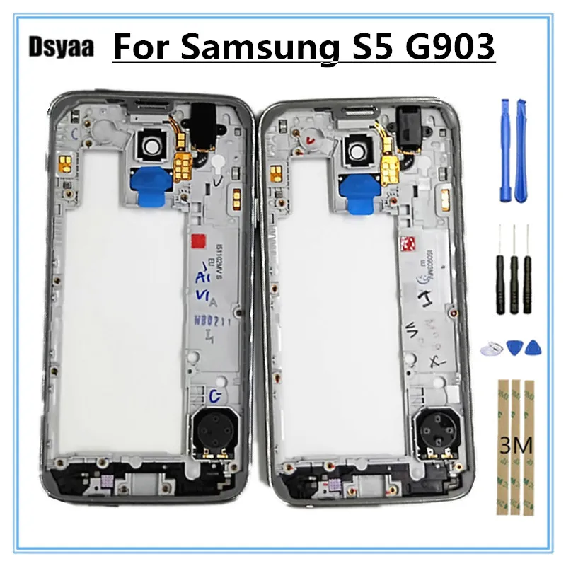 5 1 дюймовый Средний Корпус рамка для Samsung Galaxy S5 Neo G903 G903F средняя задняя Шасси