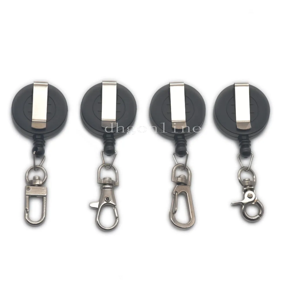 5 Pcs Reels Retractable Badge Clip ID Card Holder Swivel Clasps For Snap Keychain Hook Buckles | Дом и сад