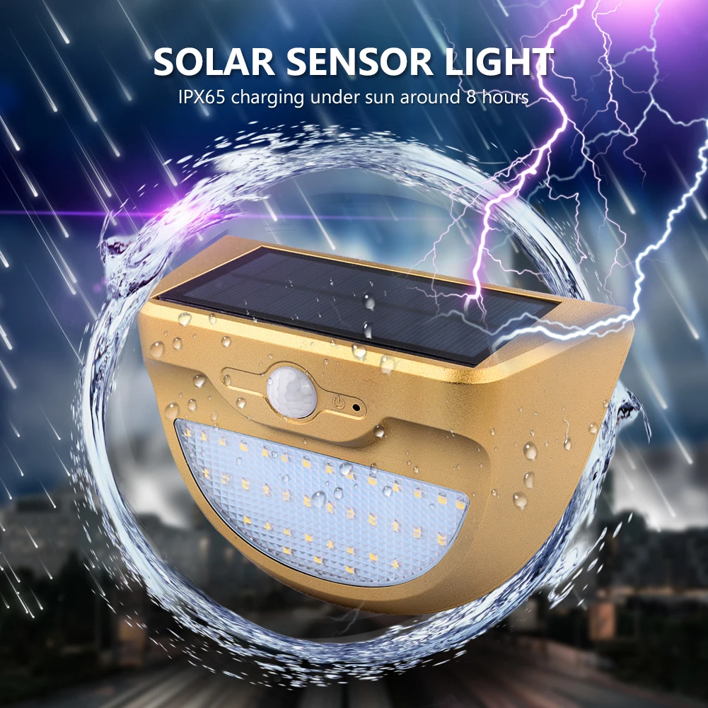 

TSLEEN 1/2/4PCS Solar Powered Outdoor Light 37 LED Waterproof PIR Motion Sensor Lamp Built-in 18650 Battery Street Garden Lamps