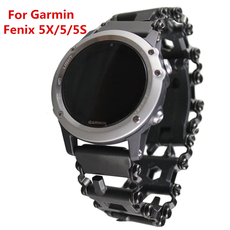 

20mm 22mm 26mm Leatherman Watch Bands for Garmin Fenix 3/5/5X/5S Replacement Smart Watch Luxury Stainless Steel