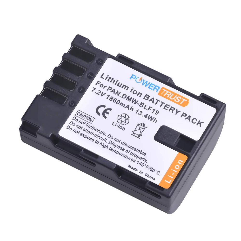 PowerTrust 1 шт. 1860 мАч DMW BLF19E батарея для камеры BLF19 + LCD Dual USB зарядное устройство Panasonic