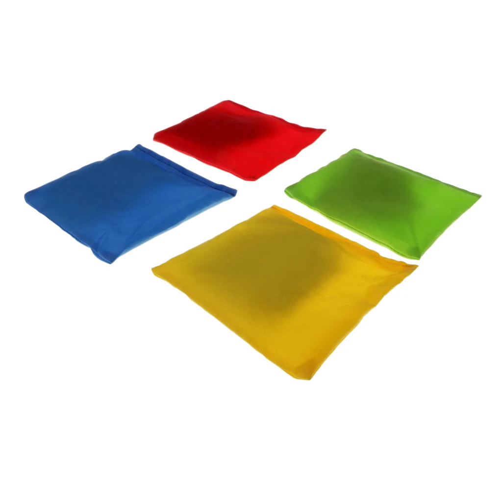 4pcs Mixed Color Set Double Layer Canvas Cornhole Bag Bean Bag for Backyard Tossing Corn Hole Family Game