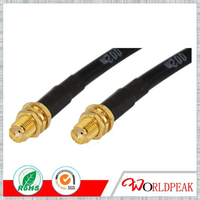 

Free shipping 2Pcs 10ft 3m LMR195 flexible cable with sma female bulkhead connector