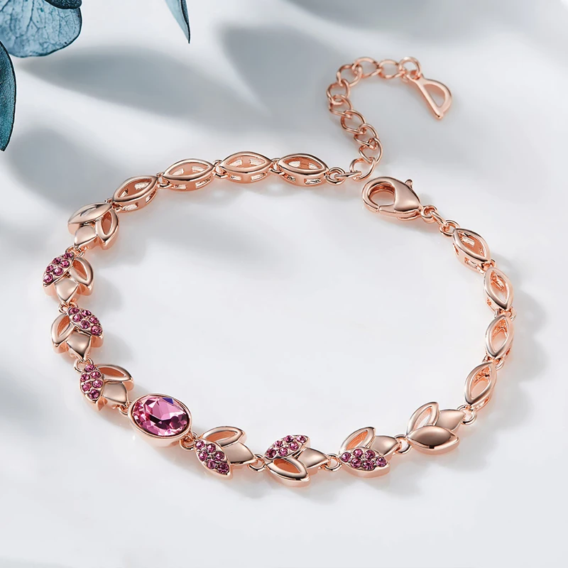 CDE женский золотой браслет ювелирные изделия украшенные кристаллами от Swarovski
