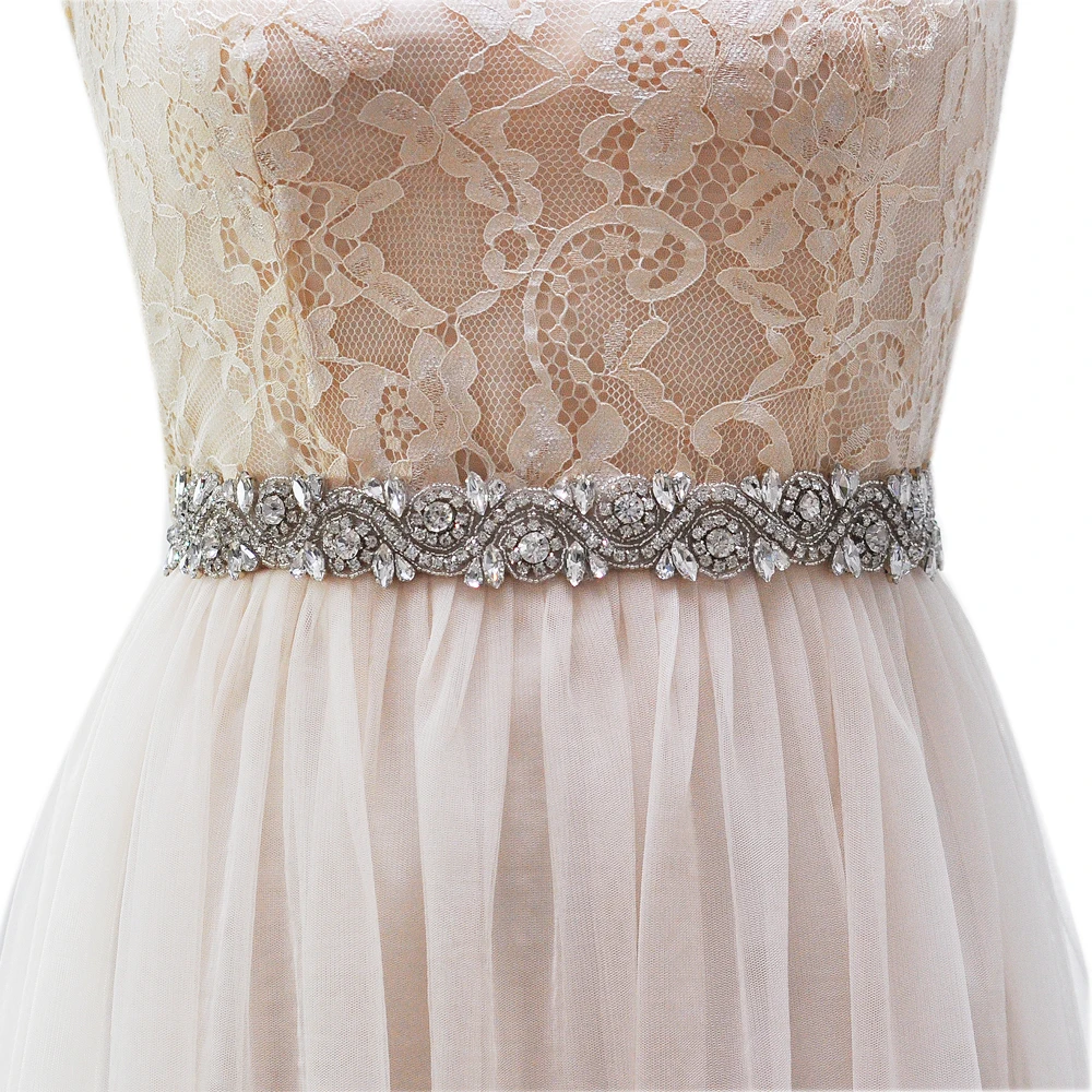 

TRiXY S164 FREE SHIPPING Luxury Crystal Belt Wedding Sash Bridal Belt Rhinestone wedding Accessories Bridesmaids Bride Belt