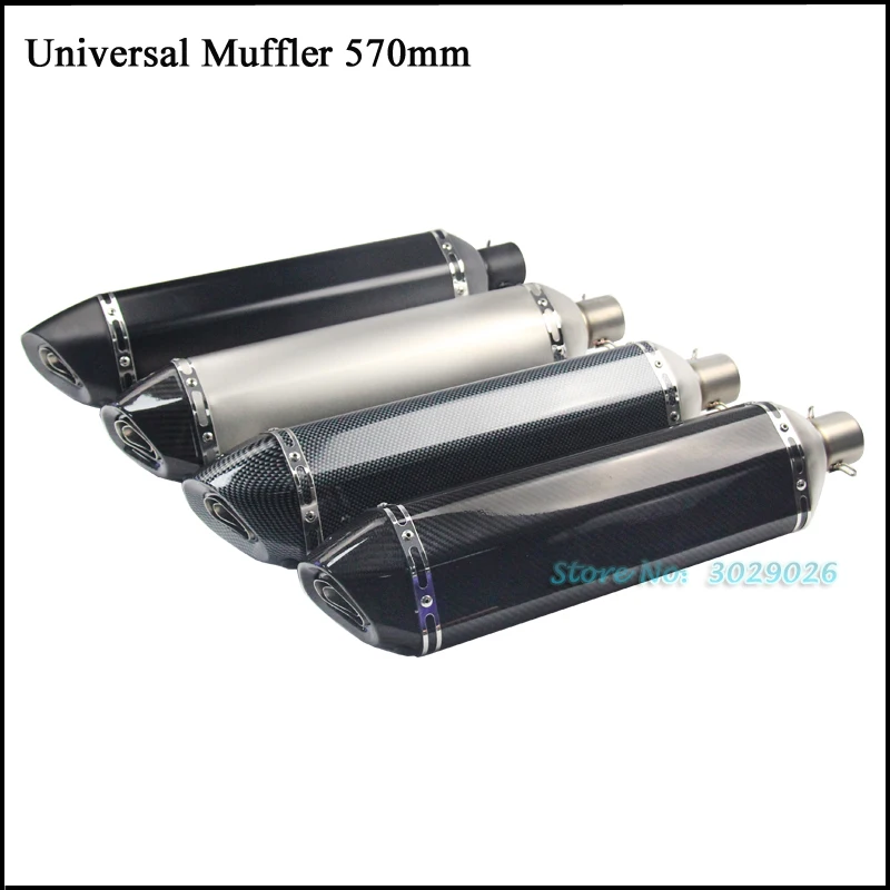 36 51mm length 570mm Universal Modified Motorcycle ATV Muffler Pipe For