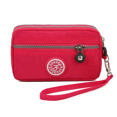 Новинка, высококачественный нейлоновый Мини-клатч, кошелек для монет, женские маленькие сумки для монет, тонкий кошелек, креативный дизайн, кошельки для хранения - Цвет: Rose red