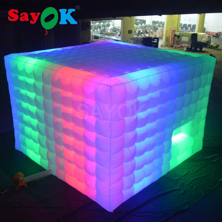 

5x5x3.5m Giant Fancy Inflatable Tents Events for Parties Weddings LED Inflatable Tent House for Business Private Use