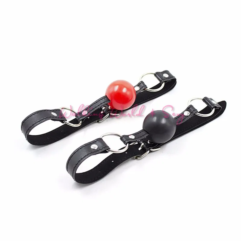 Soft Slionce Mouth Ball Gag Leather Strap Slave Harness Bondage Mouth Stuffed Fixation Restraints Aid Adult Game Sex Products (3)