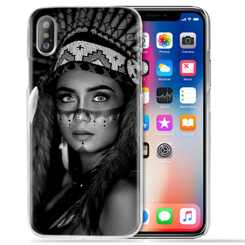 Чехол с индийскими перьями для девушек iPhone 12 mini 11 Pro XS Max XR X 10 7 7S 8 6 6S Plus 5S SE 5 +