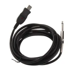 Гитары бас 1/4 ''6.3 мм для подключения USB Link инструментальный кабель адаптера Высокое качество профессиональной экранированный кабель