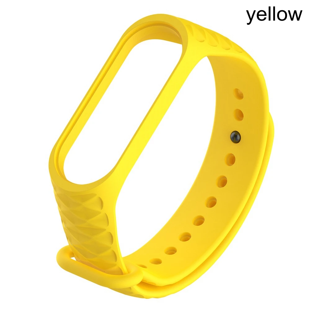 1 шт., силиконовый ремешок для часов с 3D-принтом, спортивный браслет, браслет на запястье для Xiaomi Mi, 4, 3, Аксессуары для смарт-часов, сменный ремешок для часов - Цвет: yellow