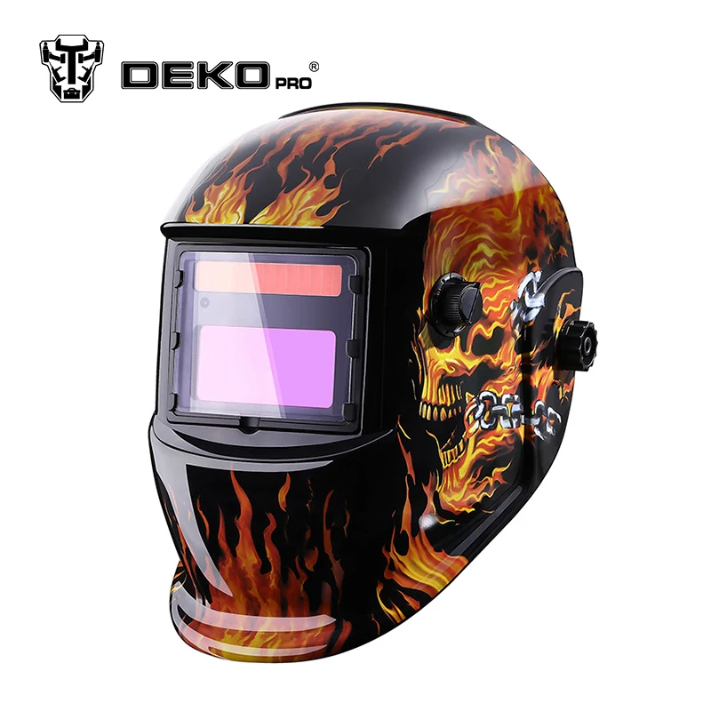 

DEKO Skull Solar Auto Darkening Electric Welding Mask/Helmet/Welder Cap Adjustable Welding Lens Eyes Mask for Welding Machine