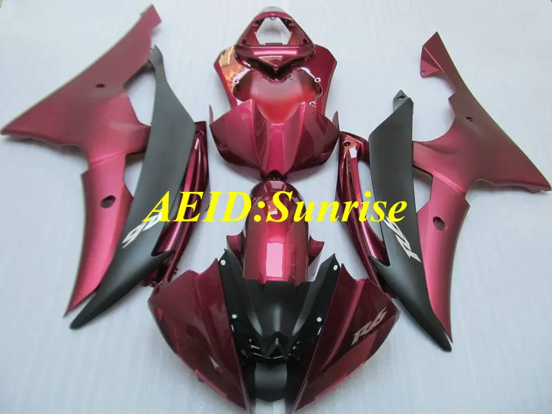 Литьевая форма обтекатель комплект для YAMAHA YZFR6 08 09 10 12 15 YZF R6 2008 2009 2012 2015 ABS Красный