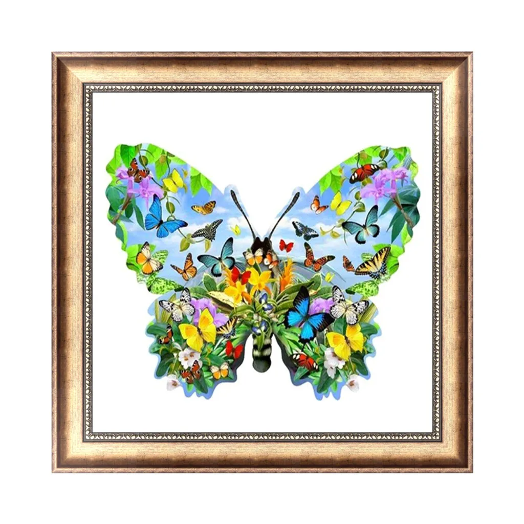 ZhuiStar Hot 5D DIY New Diamond Embroidery Painting Beautiful colorful butterflies Sky Cross Stitch Home Decor Wall Decoration | Дом и сад