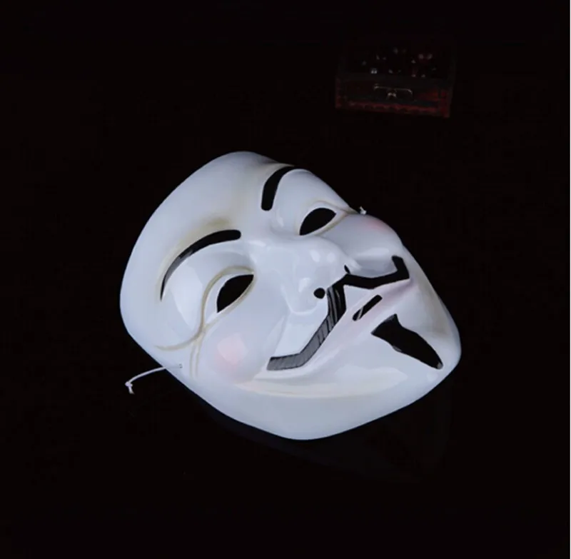Вечерние Маски Косплей V-shape маски для лица Тема фильма Вендетта маска хакер гримаса для Хэллоуина Полнолицевые Вечерние Маски принадлежности