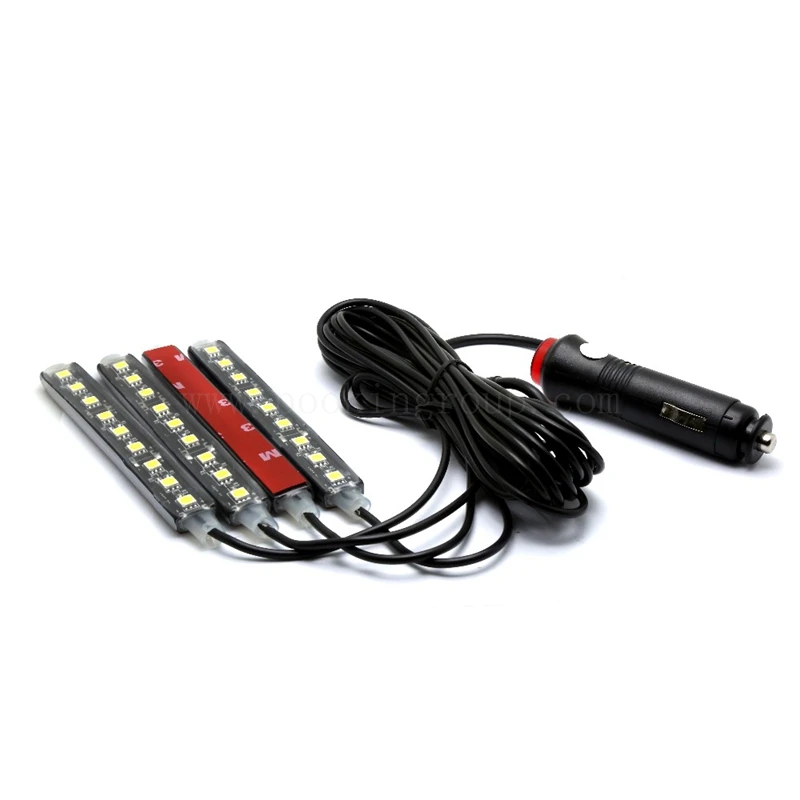 

4in1 9 LED Strip Light Atmosphere Lamp Dash Floor Foot Decoration Light Lamp Cigarette LED Atmosphere Lights