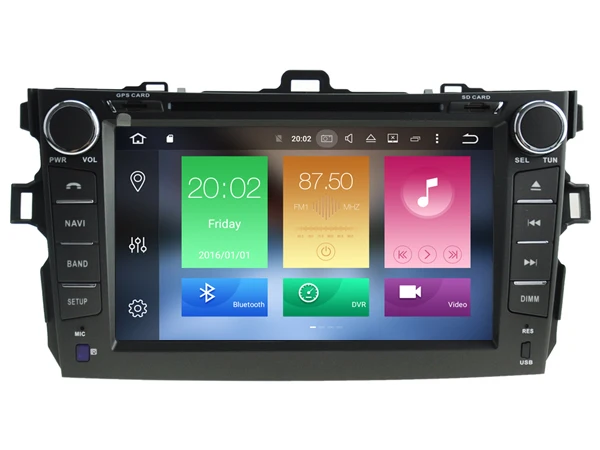 Android 6 0 CAR Audio DVD player FOR TOYOTA COROLLA 2008 gps Multimedia head device unit