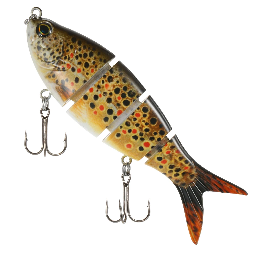 

Lixada 1 PCS Fishing Lure 4 Sections Hard Lure 3D Simulation Bait Big Segmented Artificial Bait VIB Bait Treble Hook Fish Tool