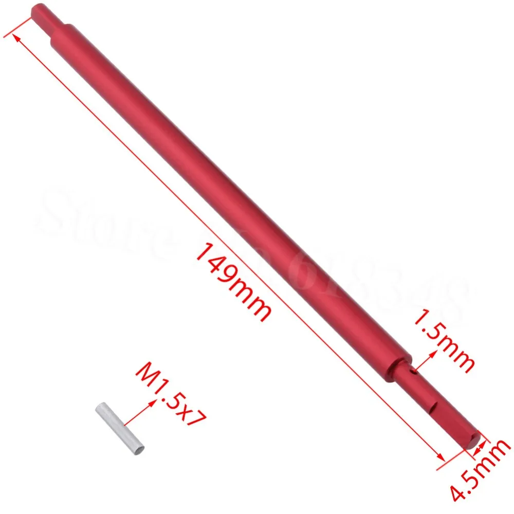 Aluminum Center Drive Shaft For 1/18 Scale RC Cars – Fits Revel Scorch, Dromida Models (Red) - View #13