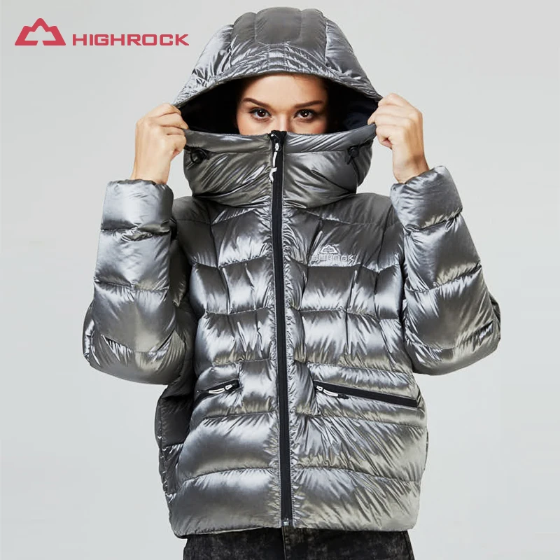 HighRock новые женские спортивные куртки с гусиным пухом зимние теплые пуховые