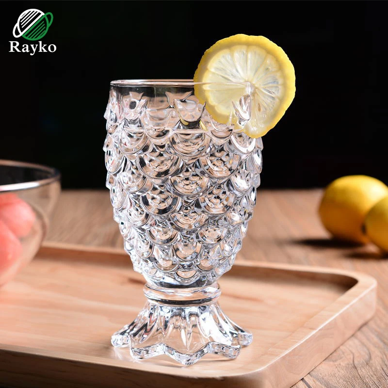 Features Mermaid Beer Glass Cup Creative Fishtail Crystal Cup Pineapple