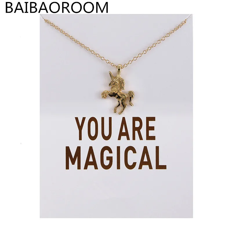 Fashion Jewelry New Arrived You Are Magical Unicorn necklace pendant jewelry For Women