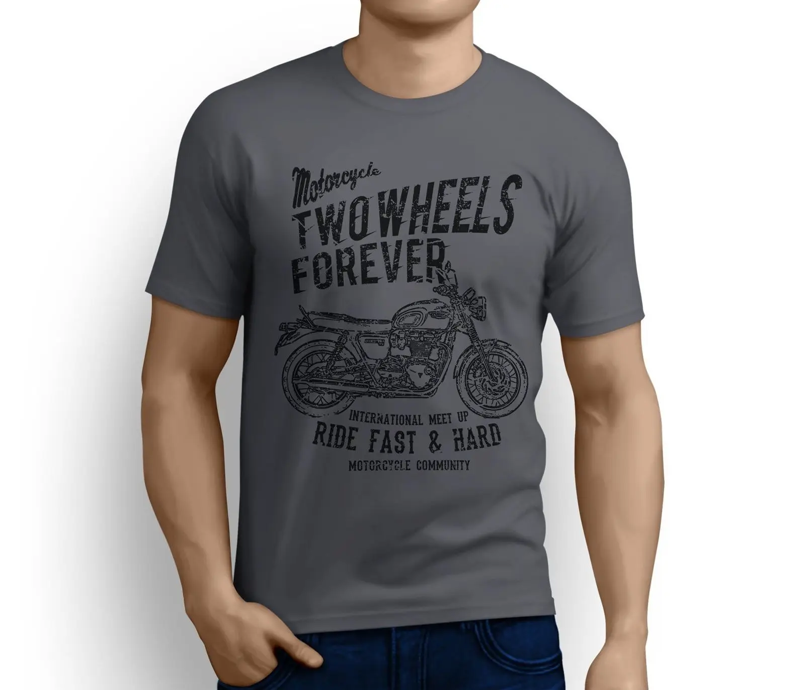 

American Classic Motorcycle Bonneville T120 2017 inspired Motorcycle Fan Art T-shirts