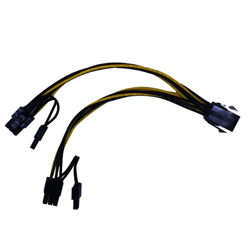 Кабели для майнинга 22 см 8 контактный процессор видеокарты двойной PCI E PCIe (6 + 2