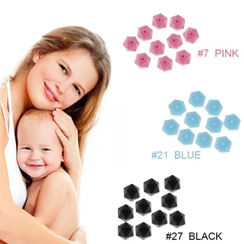 

Hexagon Silicone Teething Loose Beads For DIY Making Bracelets Necklace Teether