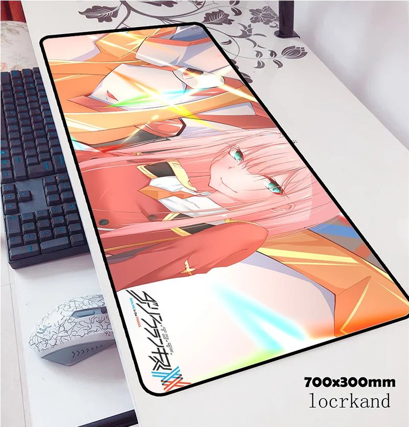 Коврик для мыши darling in the franxx 70x30 см игровой коврик для мыши крутой офисный notbook Настольный коврик очаровательные padmouse игры pc gamer коврики