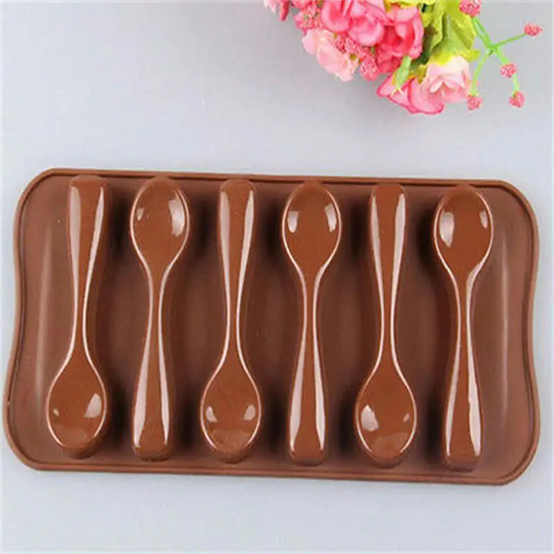 Silicone Spoon Shape Chocolate Cake Mould Sugar Candy Decorating Baking