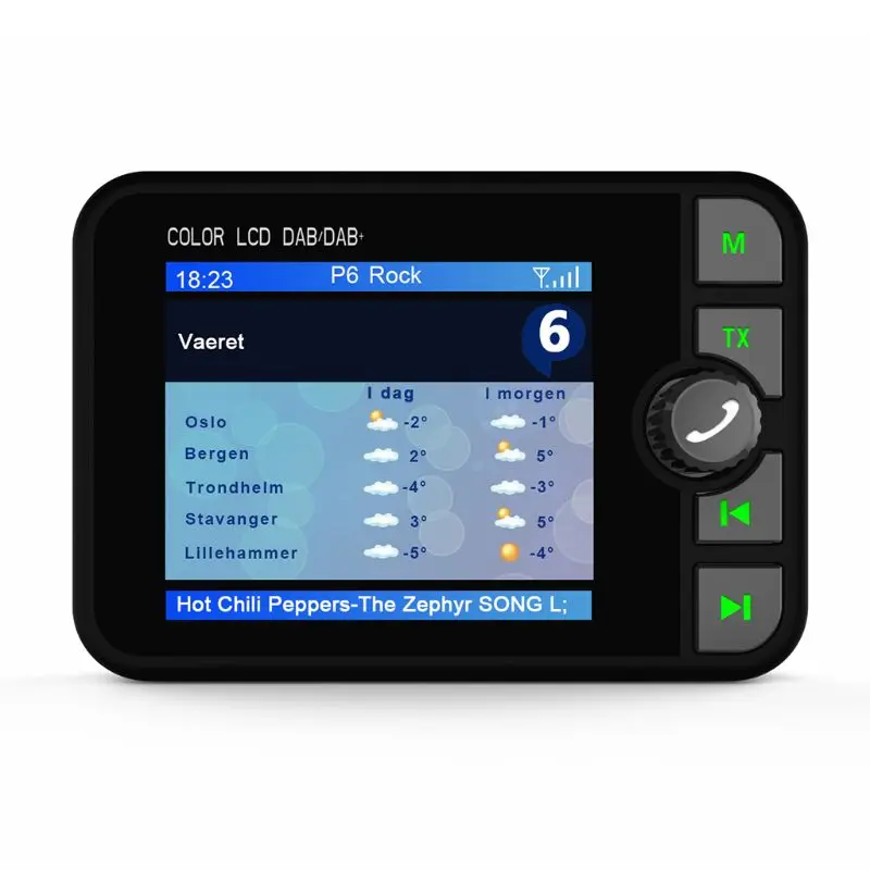 Мини DAB цифровой радиоприемник адаптер Красочный ЖК-экран Bluetooth MP3 FM передатчик для автомобиля аксессуары
