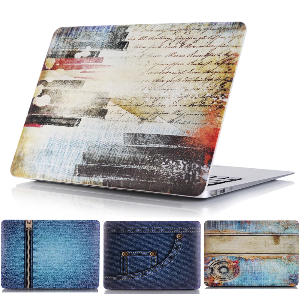 

Jean Pattern Print Sleeve Laptop Case For Macbook Air 11 Pro 12 13 15 16,Shell Cover For Mac Air 13.3 Pro 13 15 Retina Touch Bar