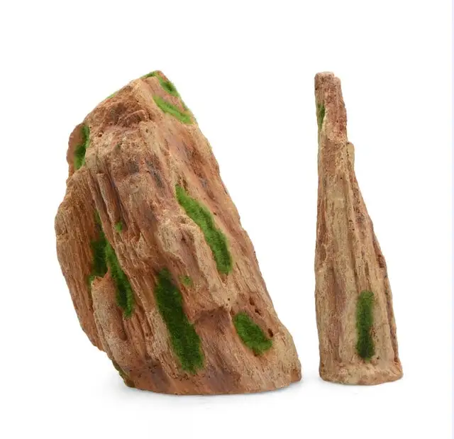 2pcs Aquario Resin Rock Decorative Rocks Aquarium Landscape Rockery