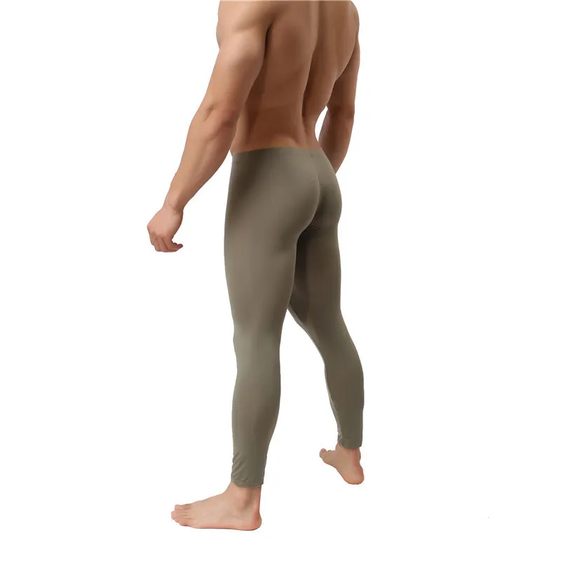 Sexy Long John Men's Ice Silk Thermal Underwear Pants Ultra-Thin Warm Long John Elastic Tights Leggings Sleepwear Pajamas Sexy Long John Men's Ice Silk Thermal Underwear Pants Ultra-Thin Warm Long John Elastic Tights Leggings Sleepwear Pajamas