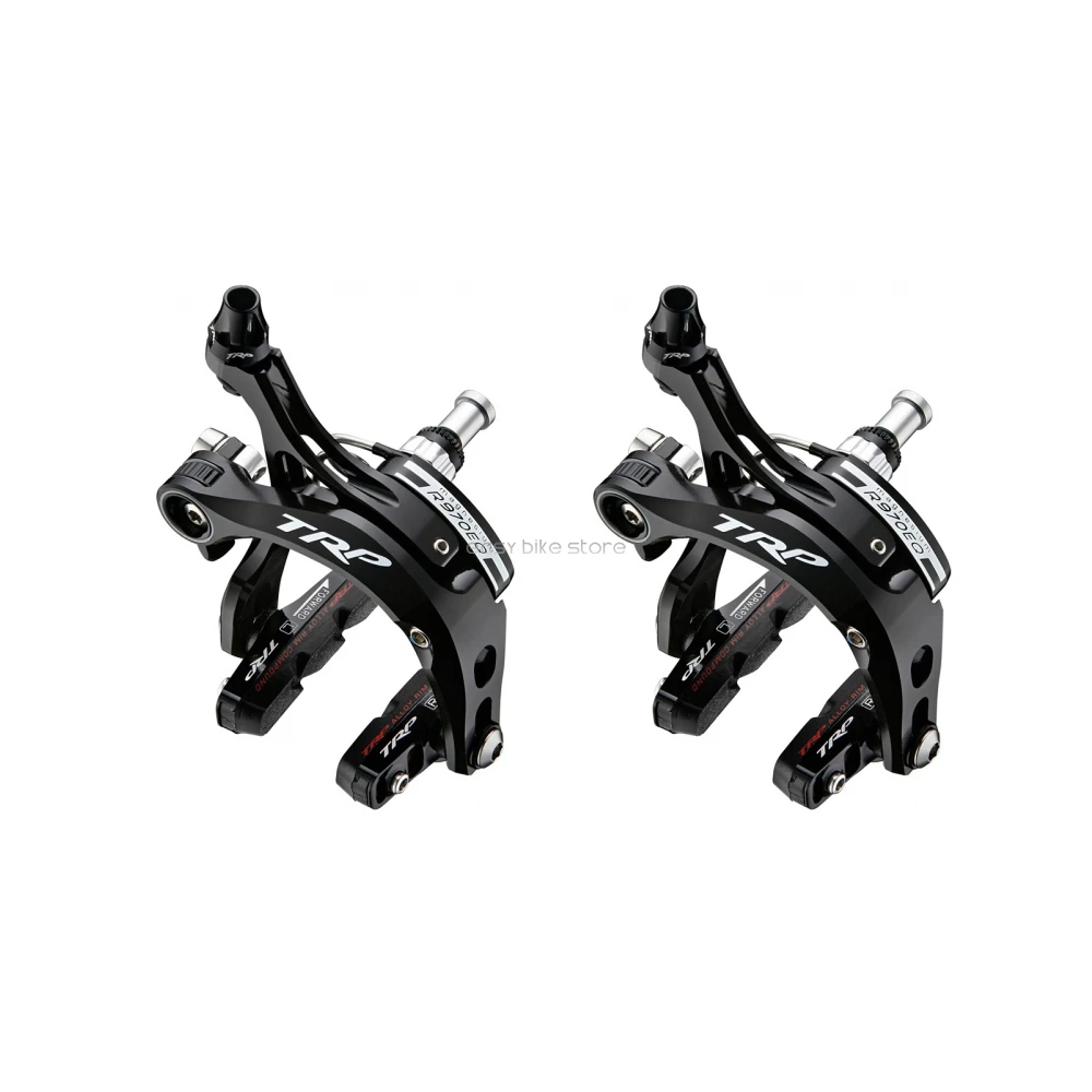 2 Colors * Black / White * TRP R970 EQ CNC Ti lightweight Calipers ROAD